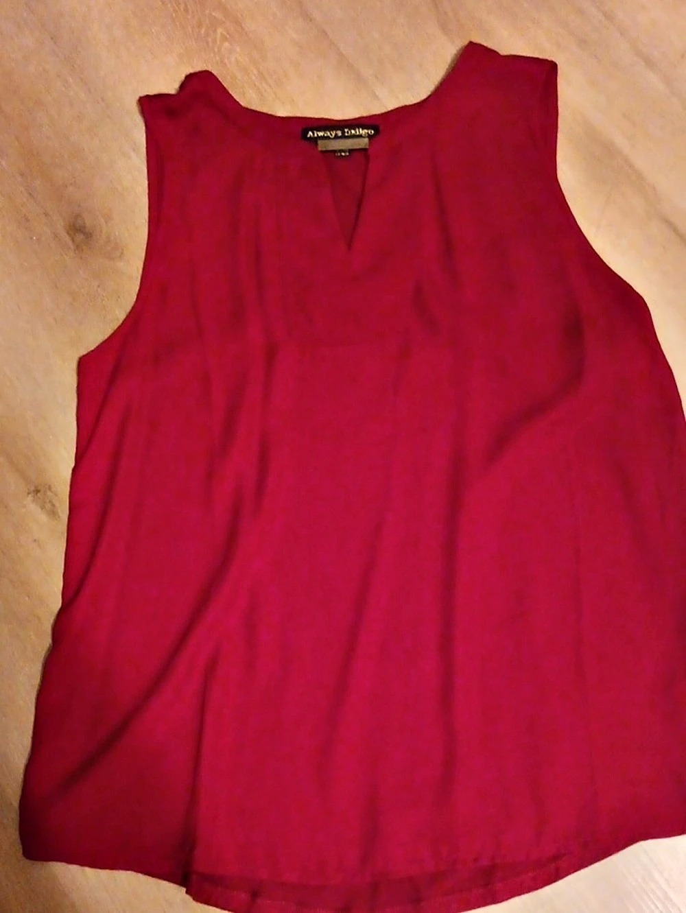 Always Indigo Red Sleeveless Tank Top